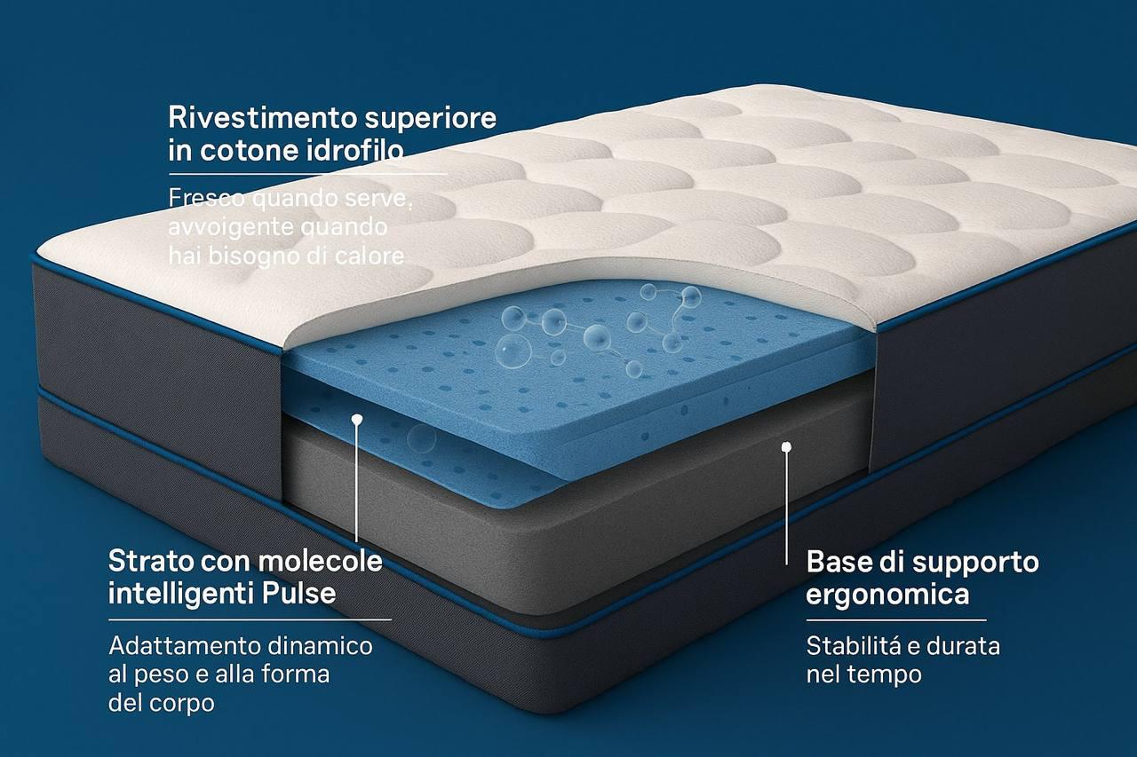 Materasso Pulse con cotone naturale