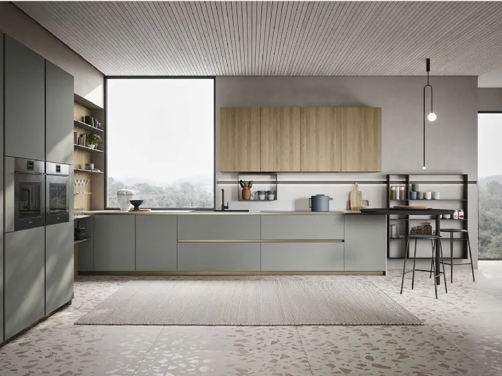 Cucina Dibiesse con gola modello Emporio in melaminico / laminato - Arredo Design