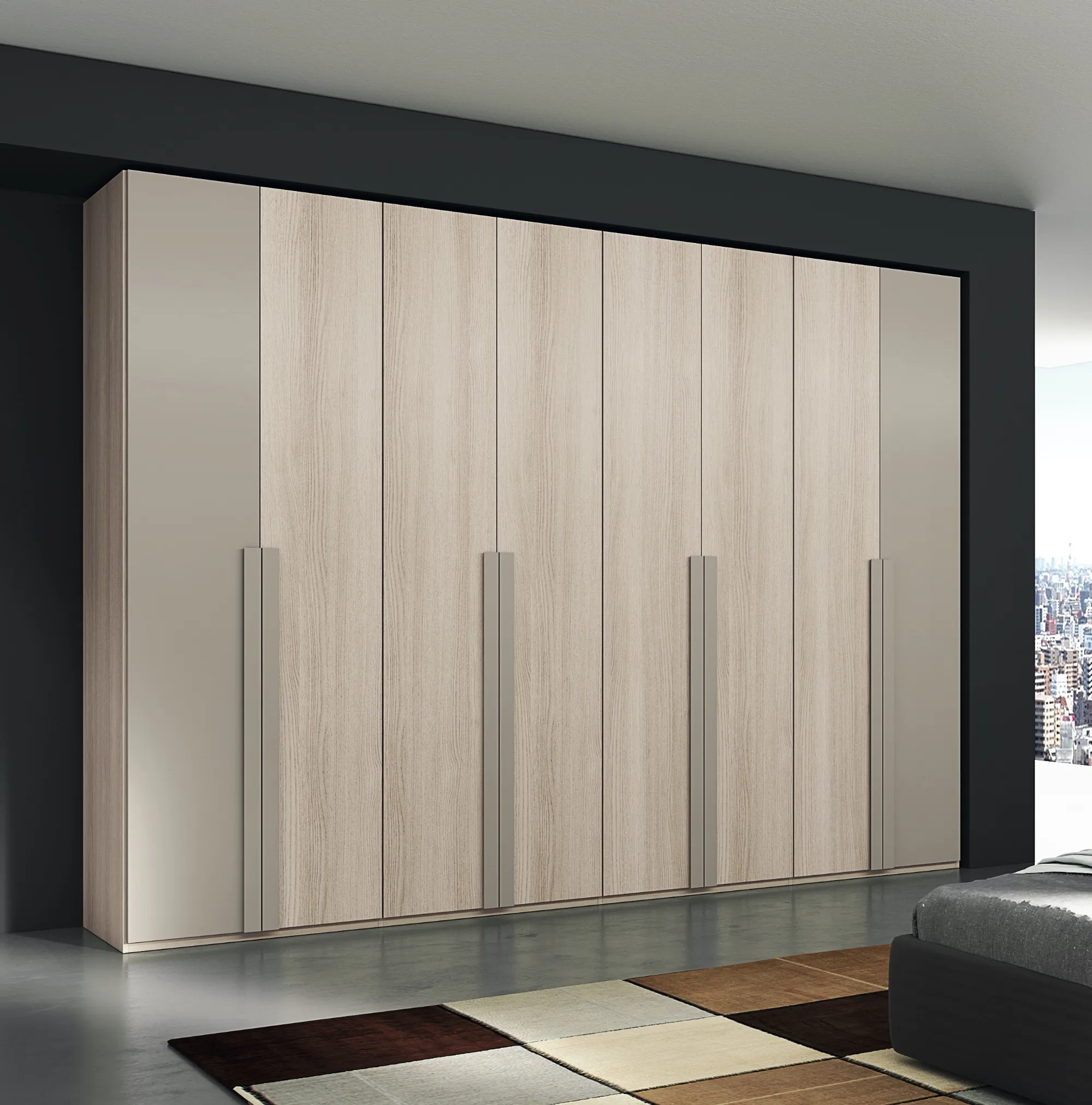 Armadio Maxi Oak Grey ante scorrevoli - Outlet del Tavolo