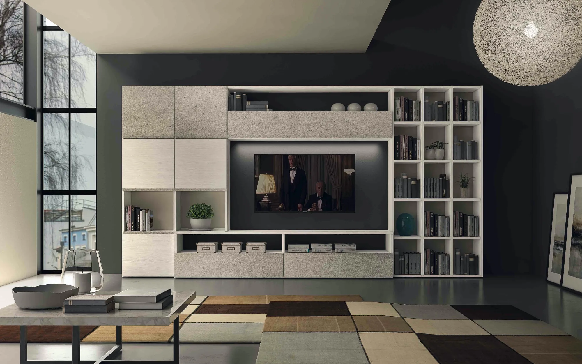 Parete Attrezzata Linea Velvet 11 – Design moderno e materiali resistenti - Outlet del Tavolo