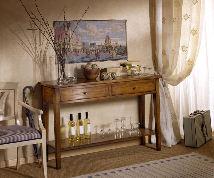 Il Benvenuto Perfetto: Consolle in Ciliegio con Ripiano - Mobili Artigianali DVS